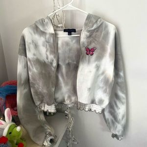 Faded Rose butterfly pullover